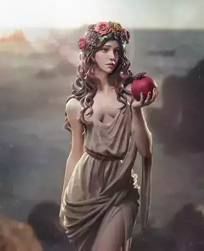 Persephone Statue STL  Greek Goddess 3D Print Model 3D print model