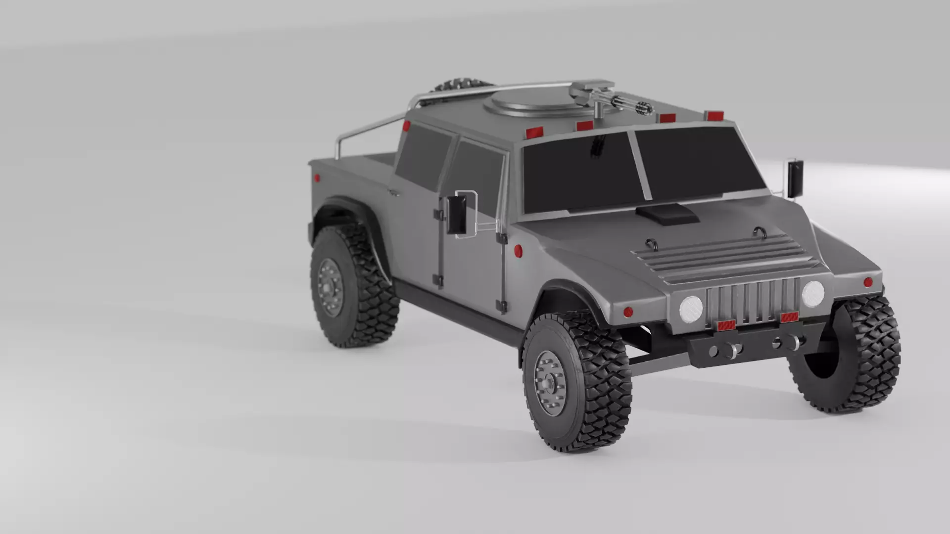 The Humvee military vehicle Low-poly 3D model_4