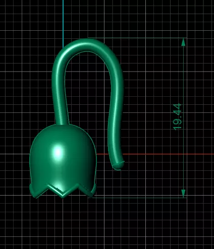 Earrings 3D print model_1