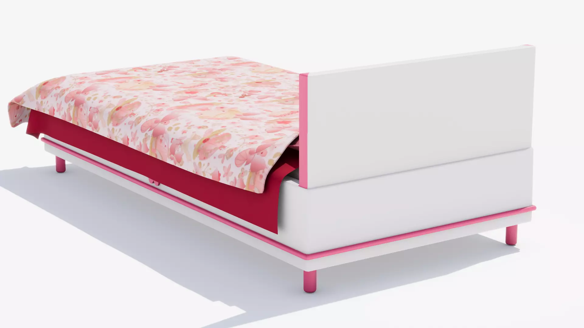 Bed01 Low-poly 3D model_4