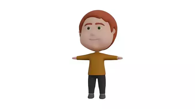 3D Character for Cartoon Full Face Rig