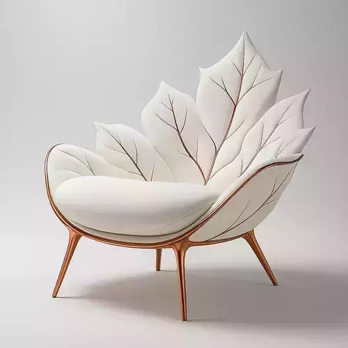 Leaf Whisper Chair Nature Inspired Modern Lounge Chair