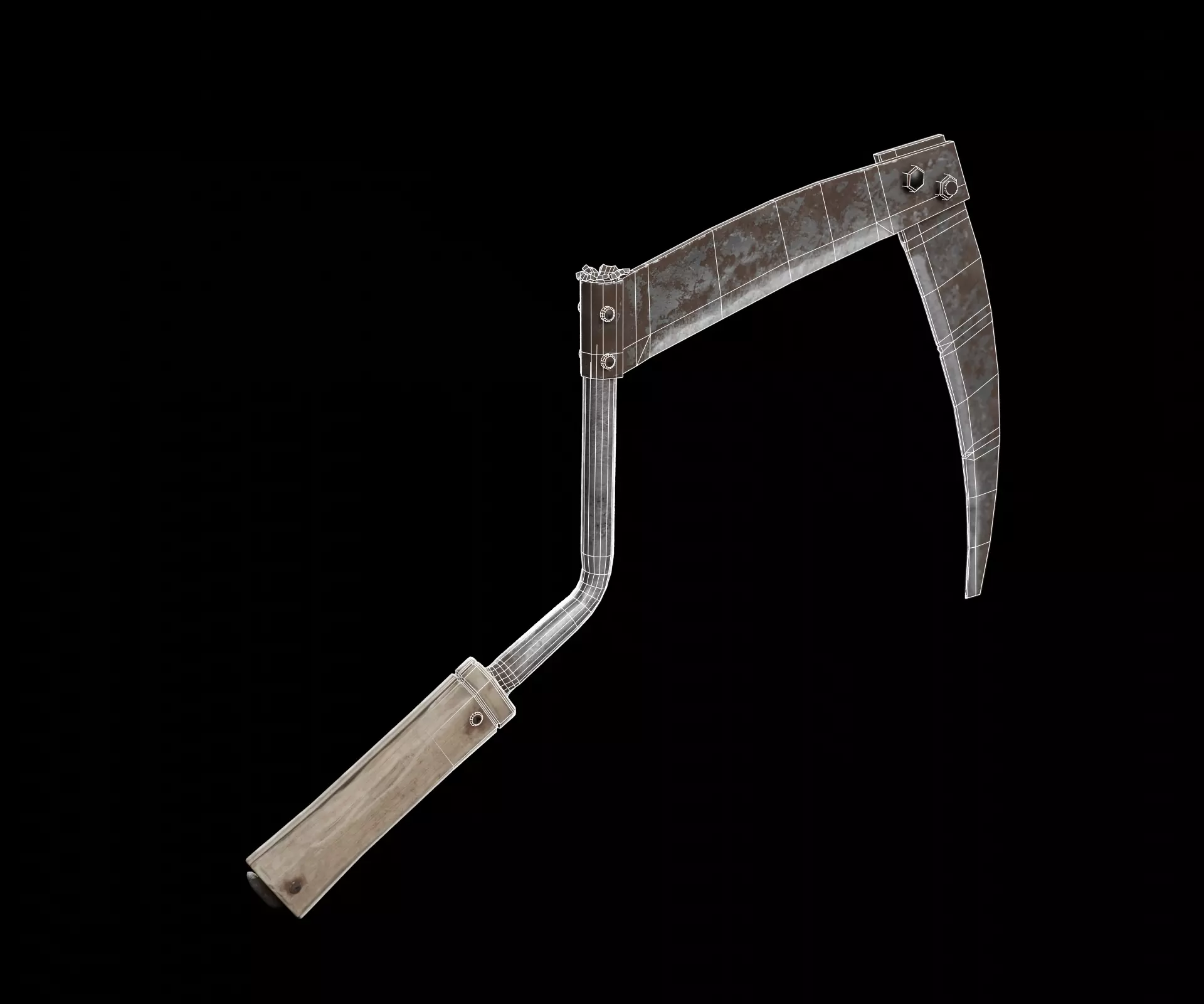 Scrap melee weapon set Low-poly 3D model_8