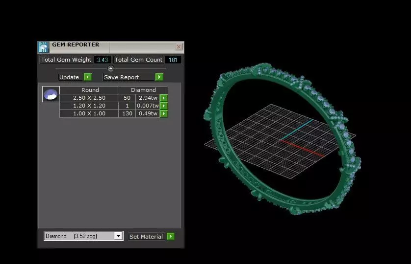 Sixteen Stone Bracelet 3D print model_15