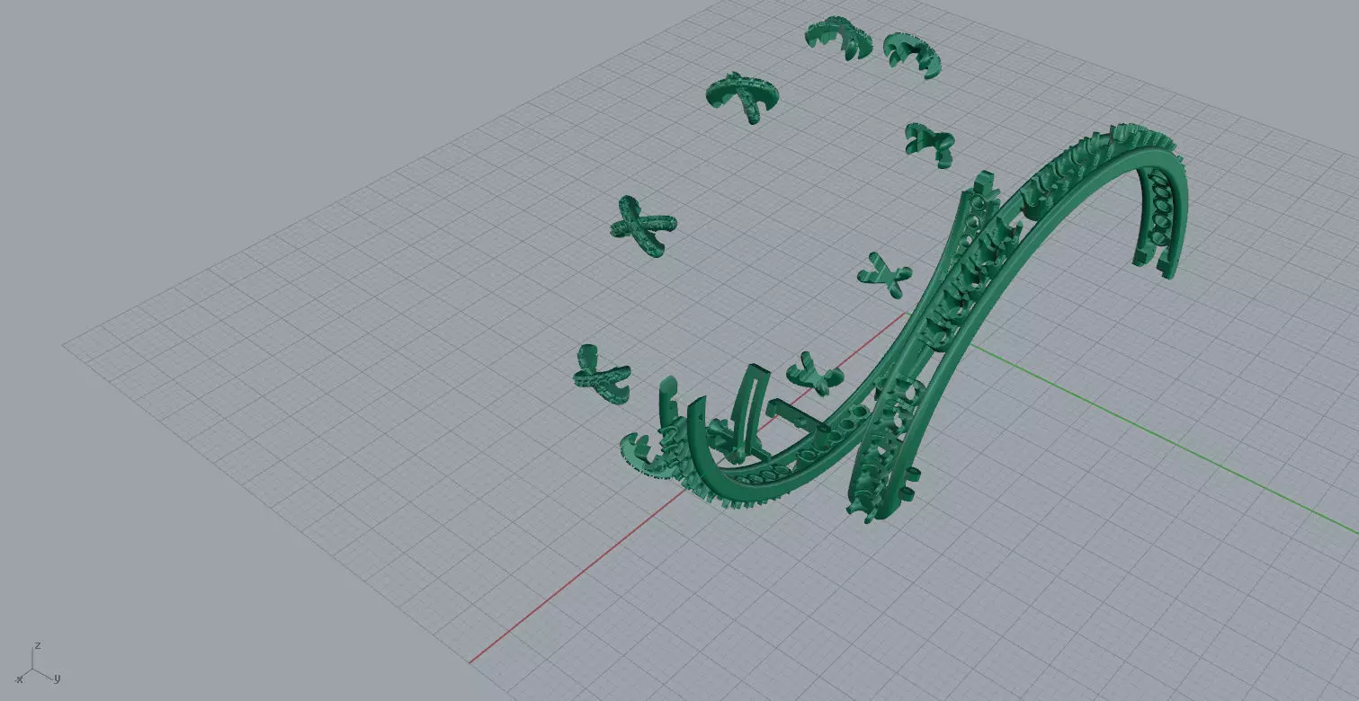 Sixteen Stone Bracelet 3D print model_9