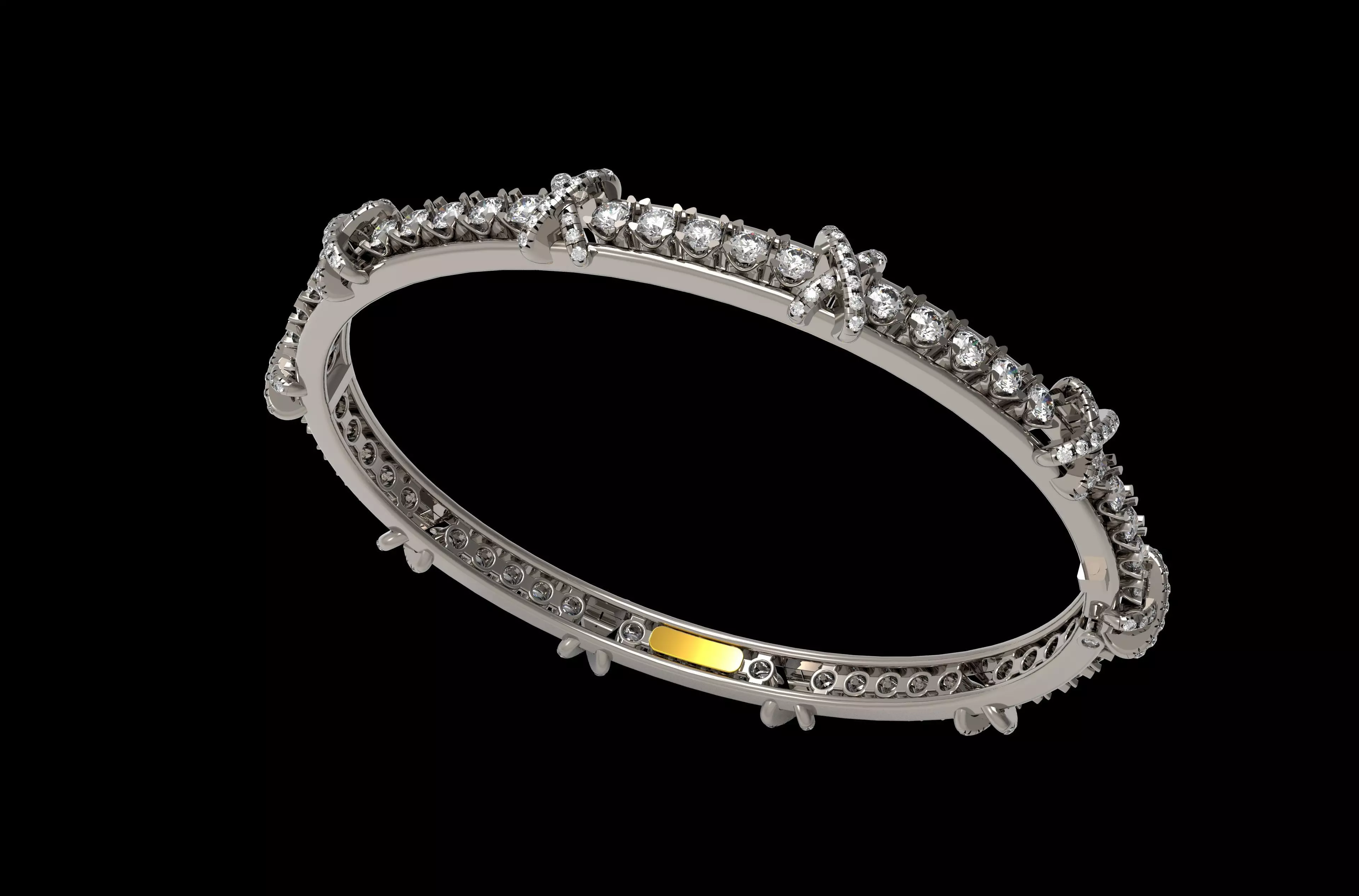 Sixteen Stone Bracelet 3D print model_29