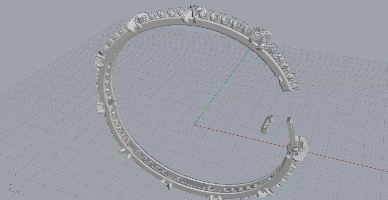 Sixteen Stone Bracelet 3D print model_11