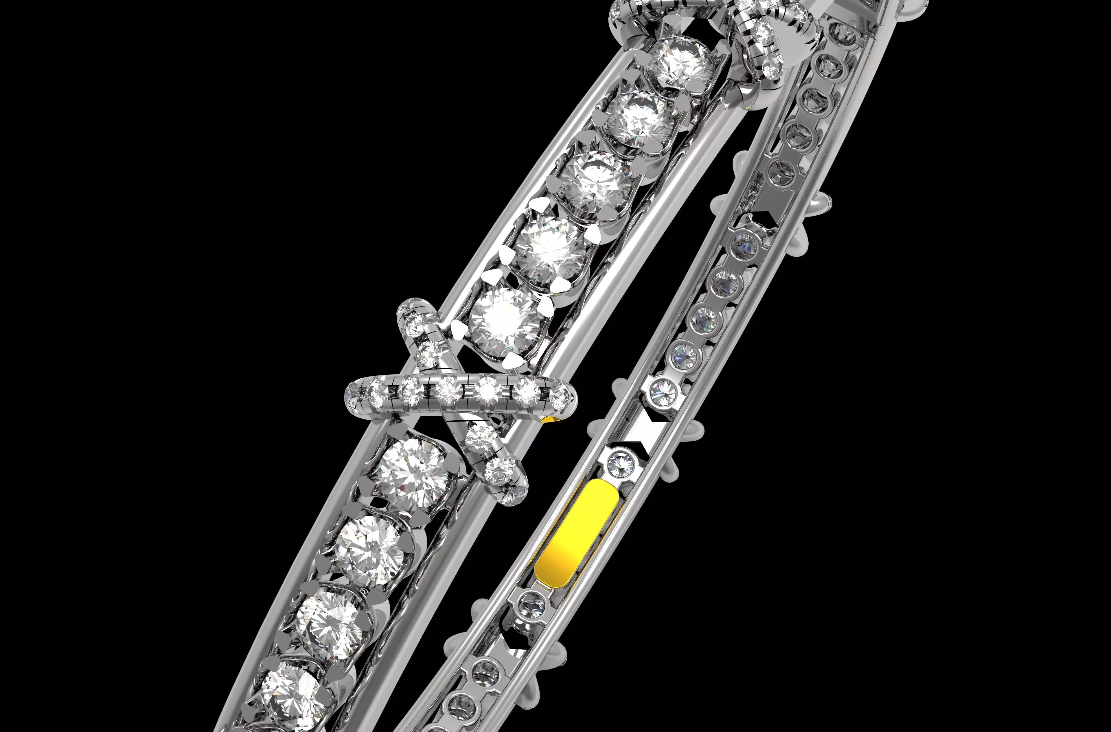 Sixteen Stone Bracelet 3D print model_1