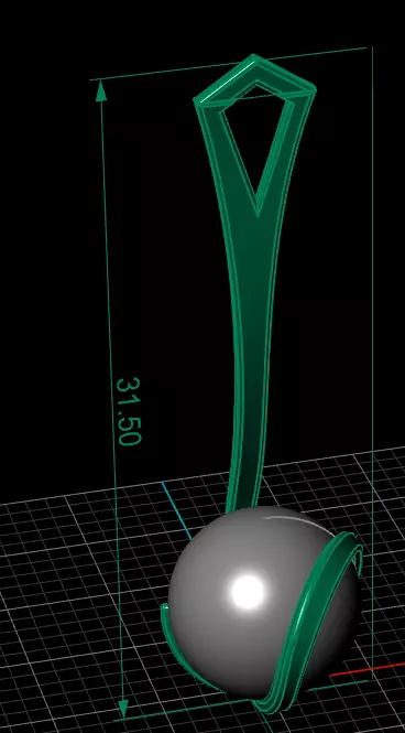  Pearl drop earrings and locket  3D print model_3