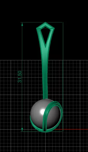  Pearl drop earrings and locket  3D print model_1