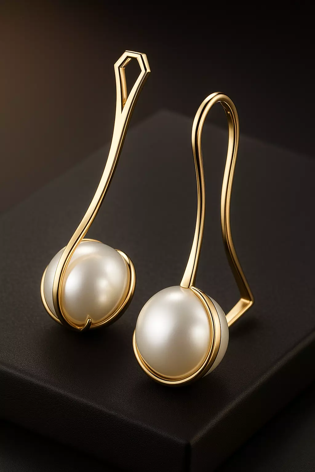  Pearl drop earrings and locket  3D print model_0