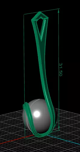  Pearl drop earrings and locket  3D print model_2