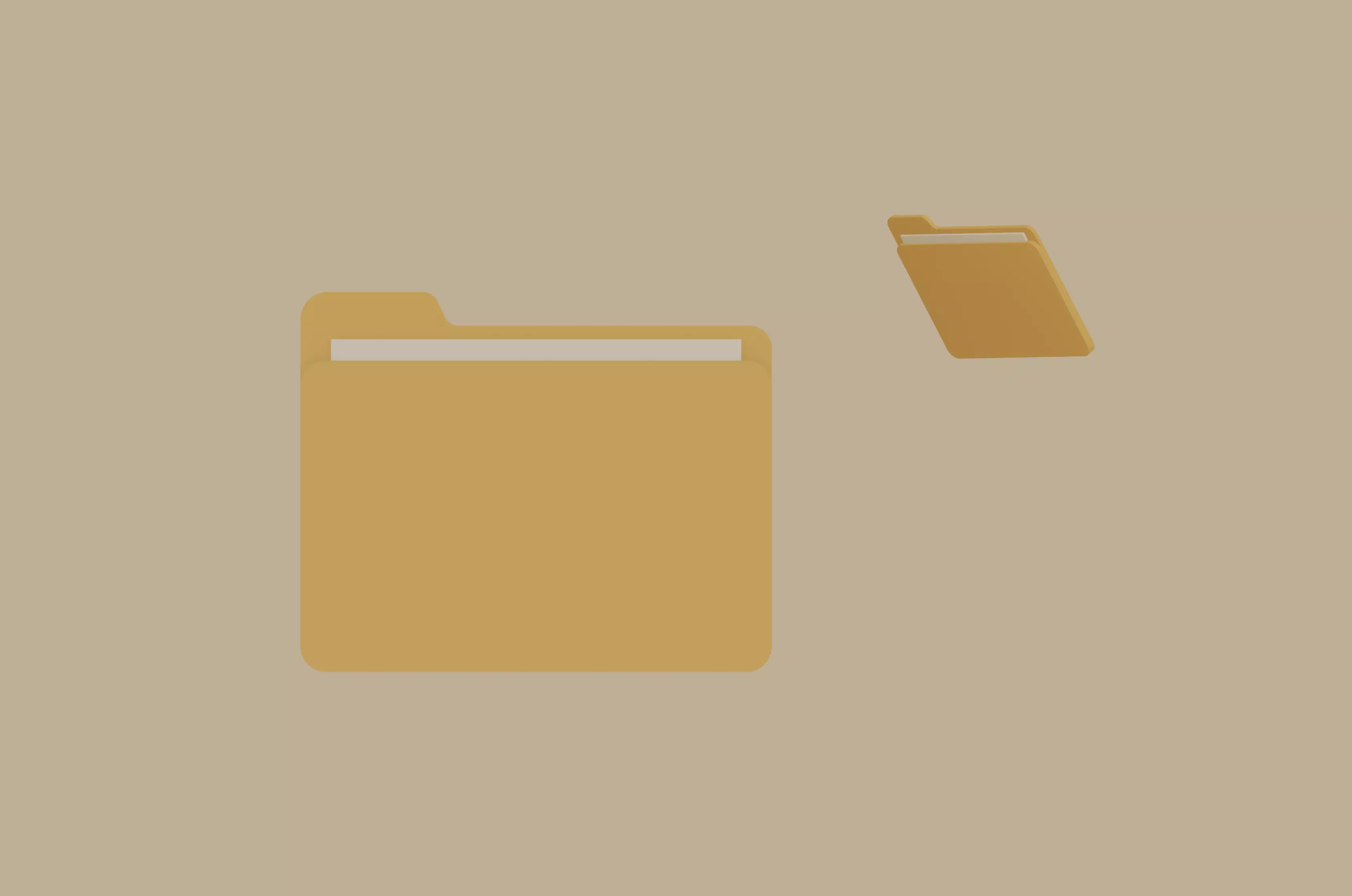 Folder Low-poly 3D model