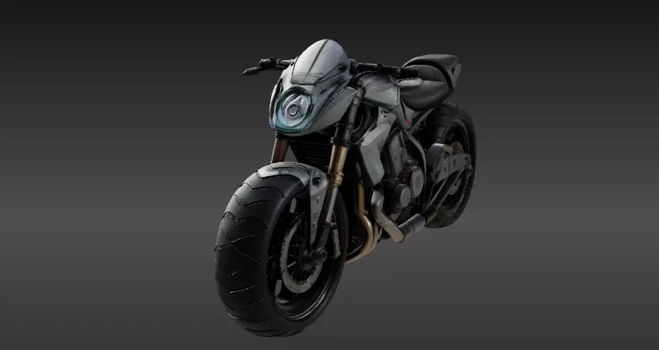 Stylized Futuristic Speeder Bike 3D Model Game-Ready Low-Poly Low-poly 3D model_5