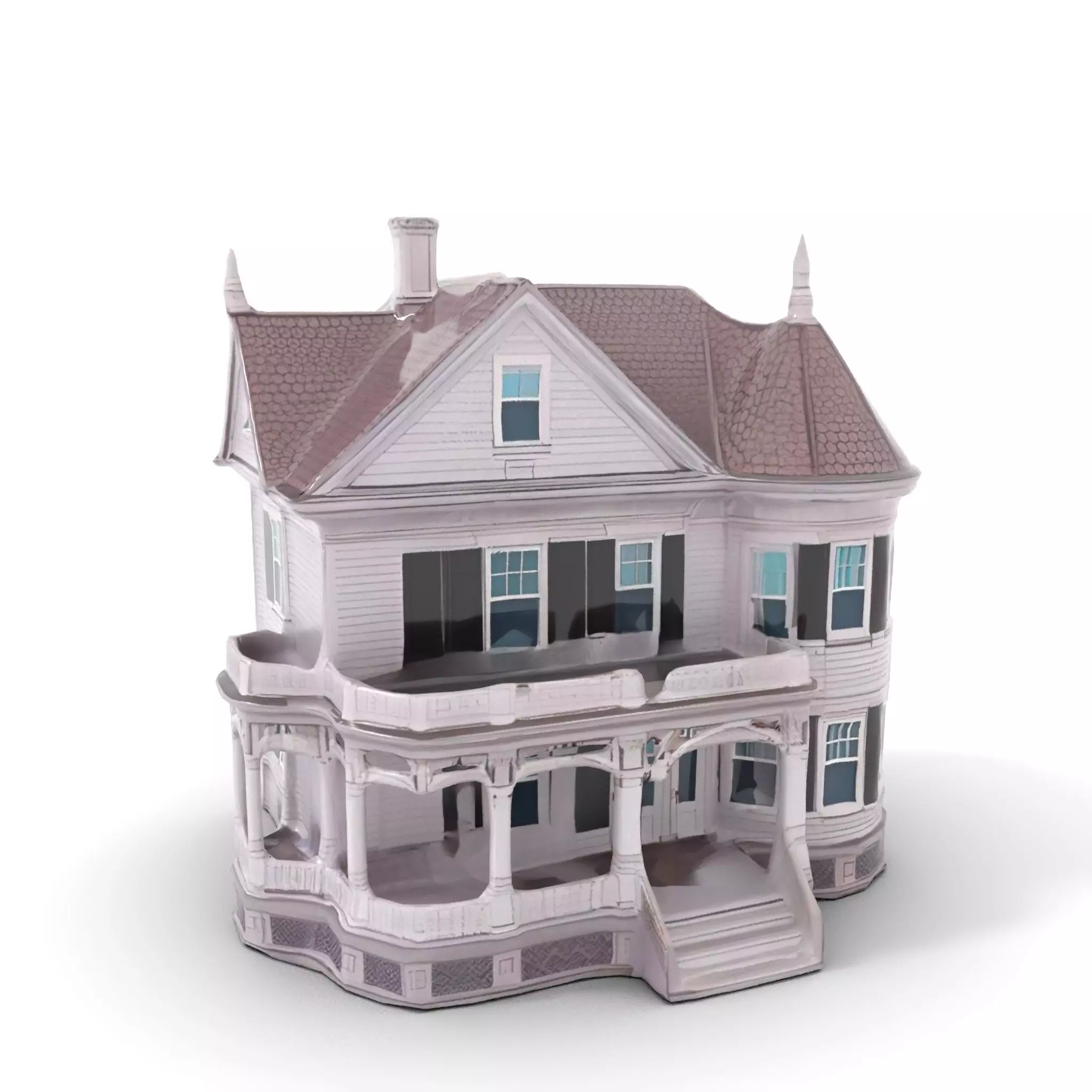 Victorian Lavender Mansion model pack Low-poly 3D model_6