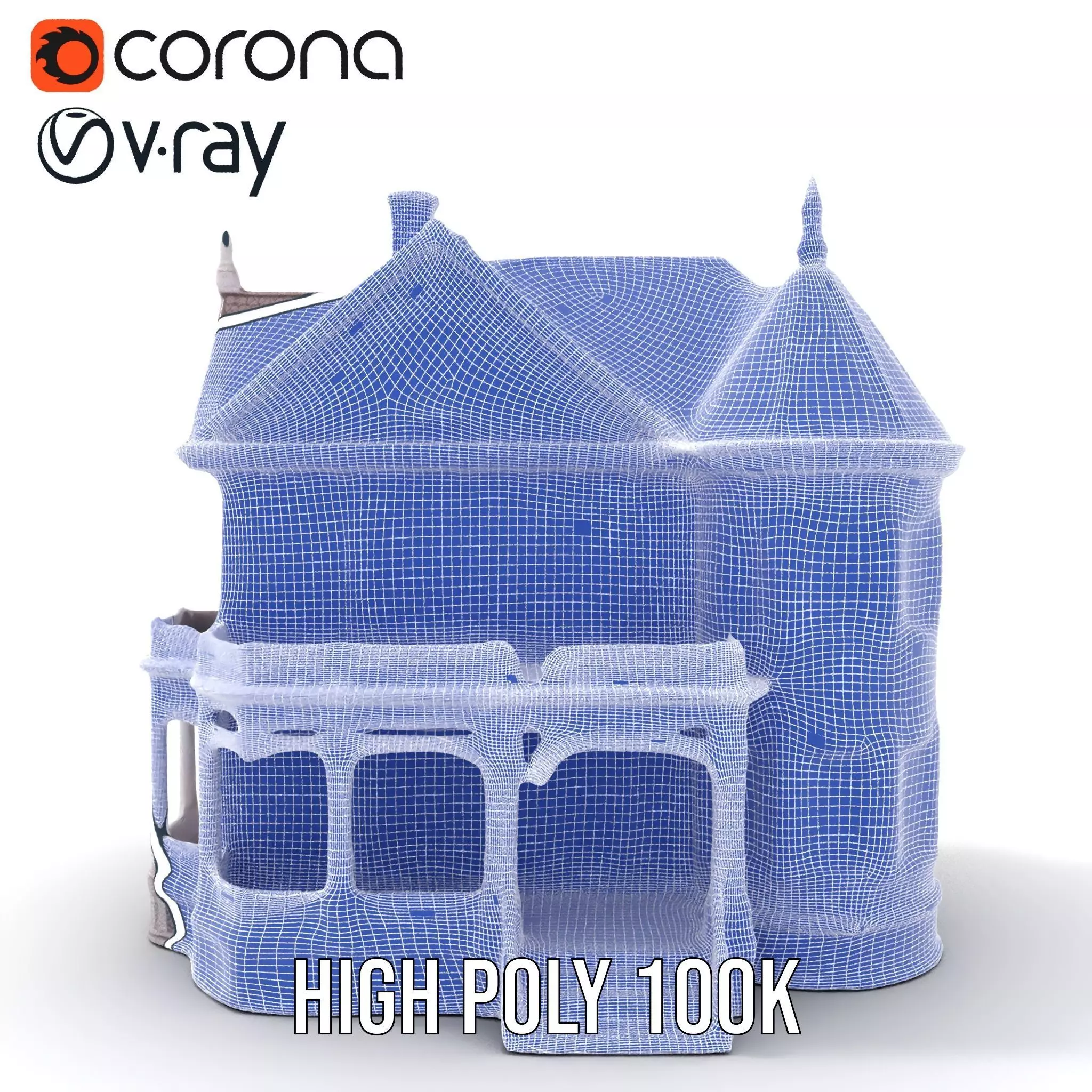 Victorian Lavender Mansion model pack Low-poly 3D model_33