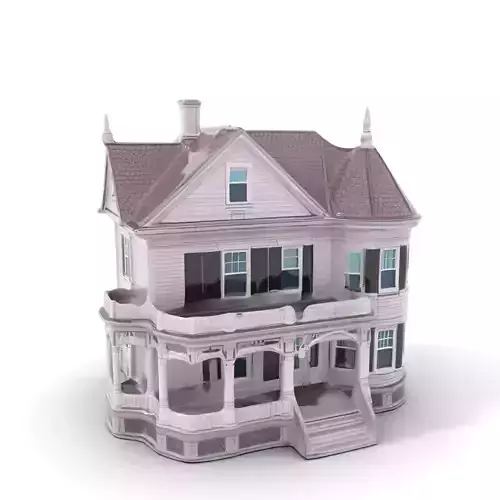Victorian Lavender Mansion model pack Low-poly 3D model