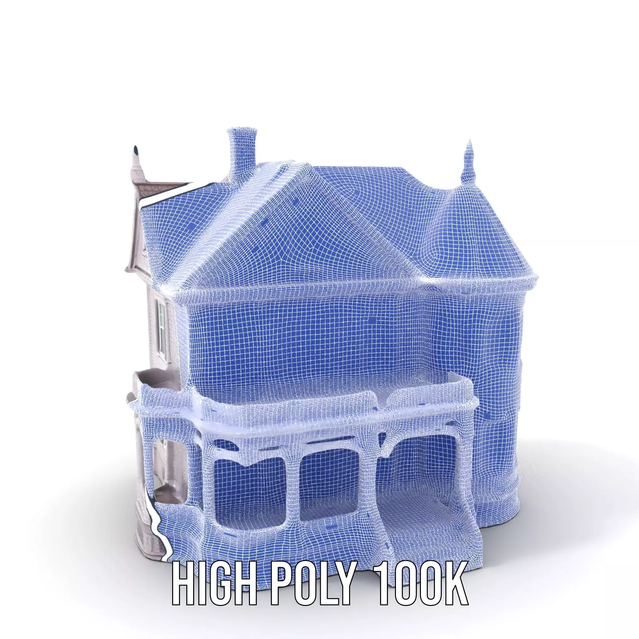 Victorian Lavender Mansion model pack Low-poly 3D model_4