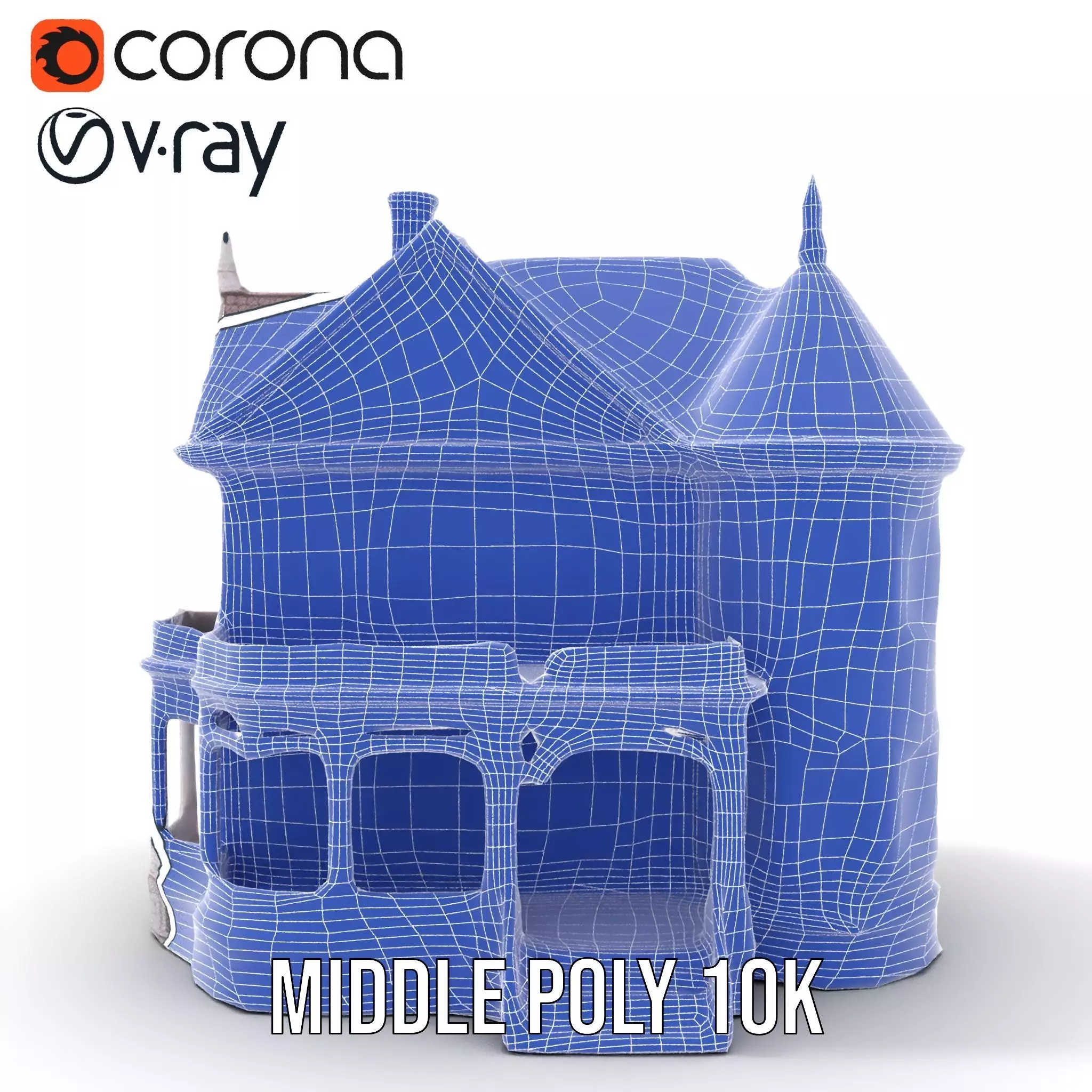 Victorian Lavender Mansion model pack Low-poly 3D model_26