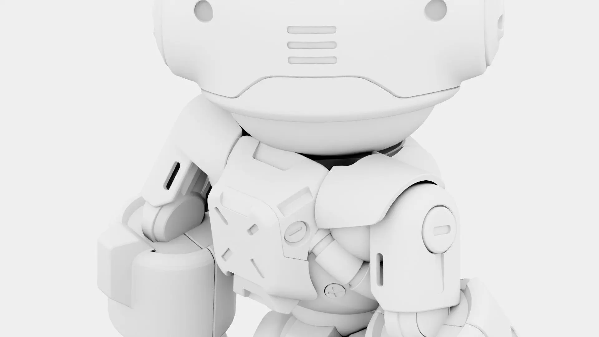 ROBO ZERO-M  Rigged for Unreal Engine - Unity - MIXAMO 3D model_35