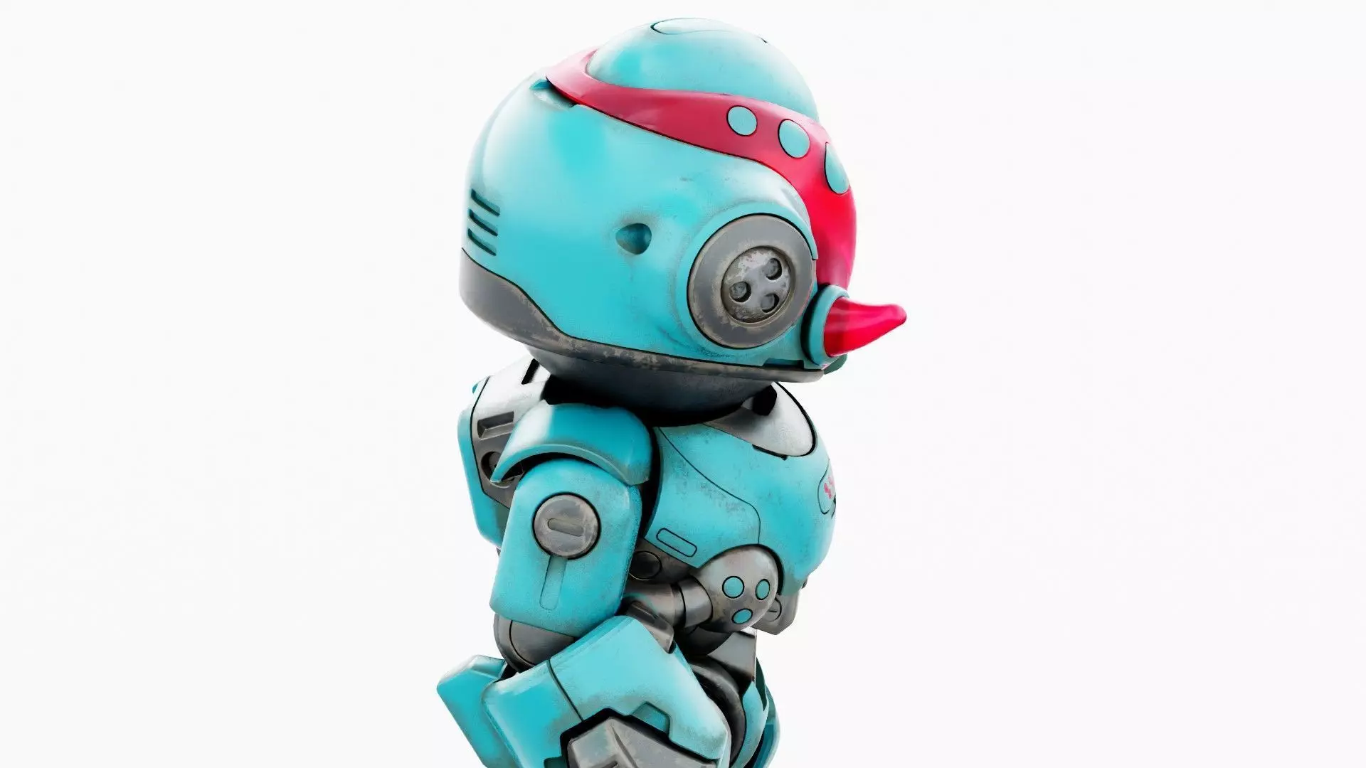 ROBO ZERO-M  Rigged for Unreal Engine - Unity - MIXAMO 3D model_24