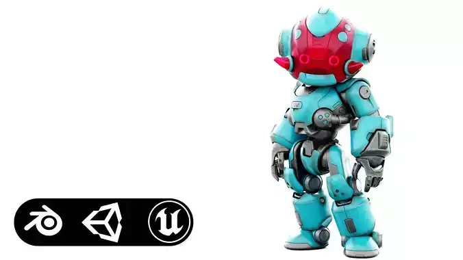 ROBO ZERO-M  Rigged for Unreal Engine - Unity - MIXAMO