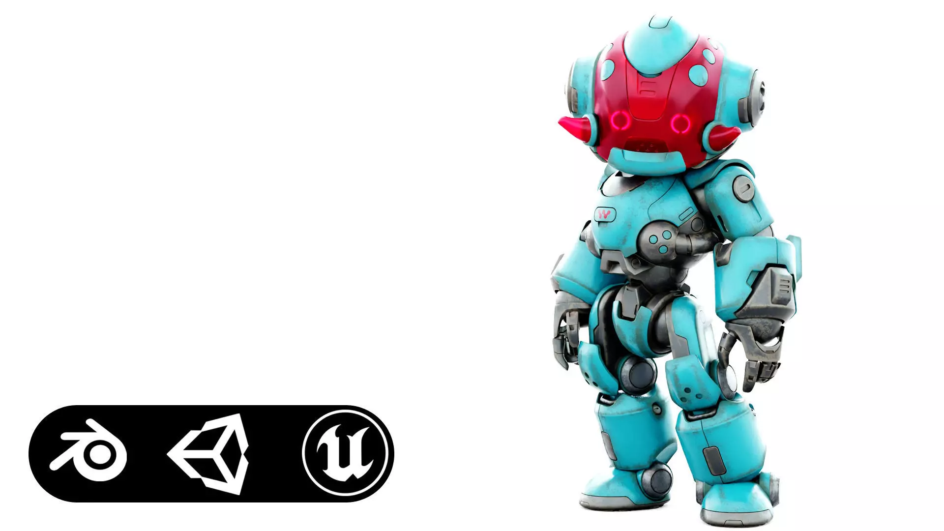 ROBO ZERO-M  Rigged for Unreal Engine - Unity - MIXAMO 3D model_0