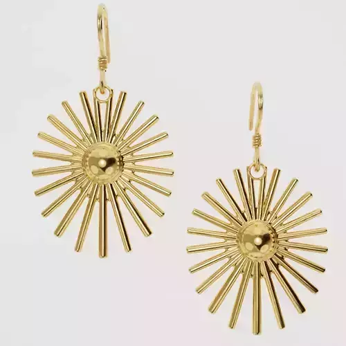 Sol Invictus Earrings - 3D print ready Free 3D print model