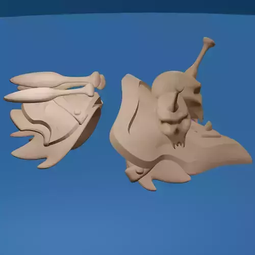 Fantasy Pauldrons with Skulls and Daggers