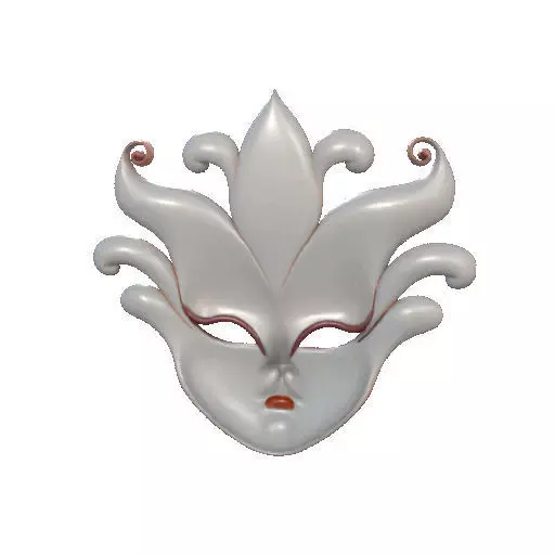 2463Venetian Carnival Mask Color 3D Model magic 3D print model_22
