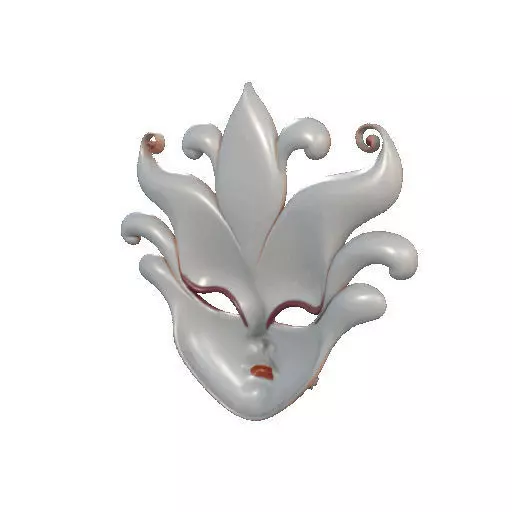 2463Venetian Carnival Mask Color 3D Model magic 3D print model_20