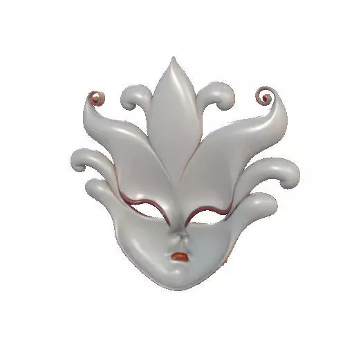 2463Venetian Carnival Mask Color 3D Model magic 3D print model_21