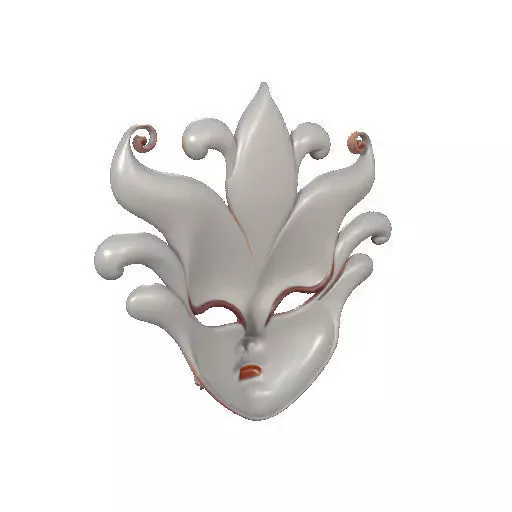 2463Venetian Carnival Mask Color 3D Model magic 3D print model_26