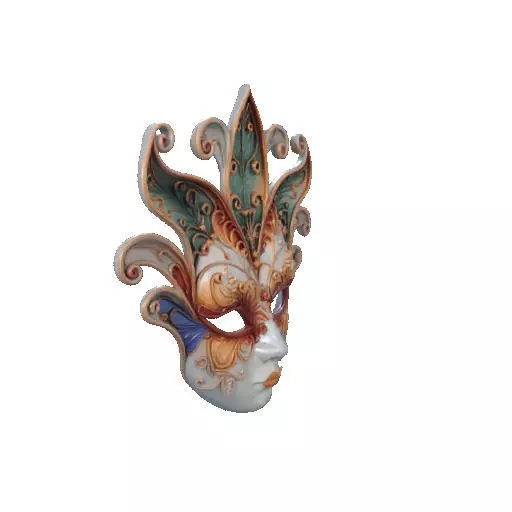 2463Venetian Carnival Mask Color 3D Model magic 3D print model_13