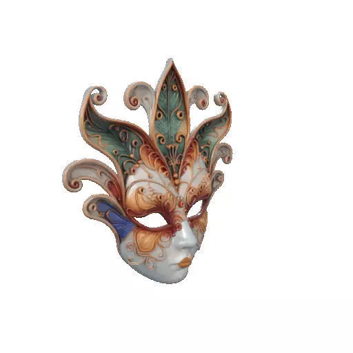 2463Venetian Carnival Mask Color 3D Model magic 3D print model_12