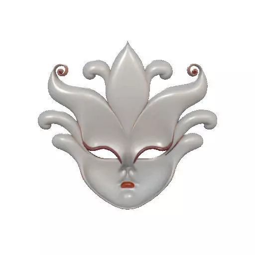 2463Venetian Carnival Mask Color 3D Model magic 3D print model_23