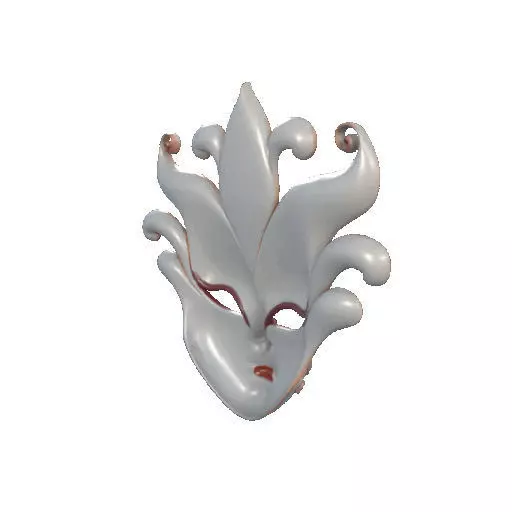 2463Venetian Carnival Mask Color 3D Model magic 3D print model_19
