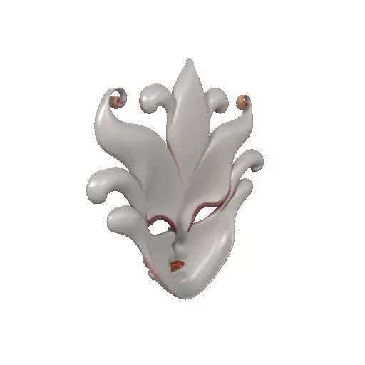 2463Venetian Carnival Mask Color 3D Model magic 3D print model_27