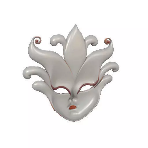 2463Venetian Carnival Mask Color 3D Model magic 3D print model_25