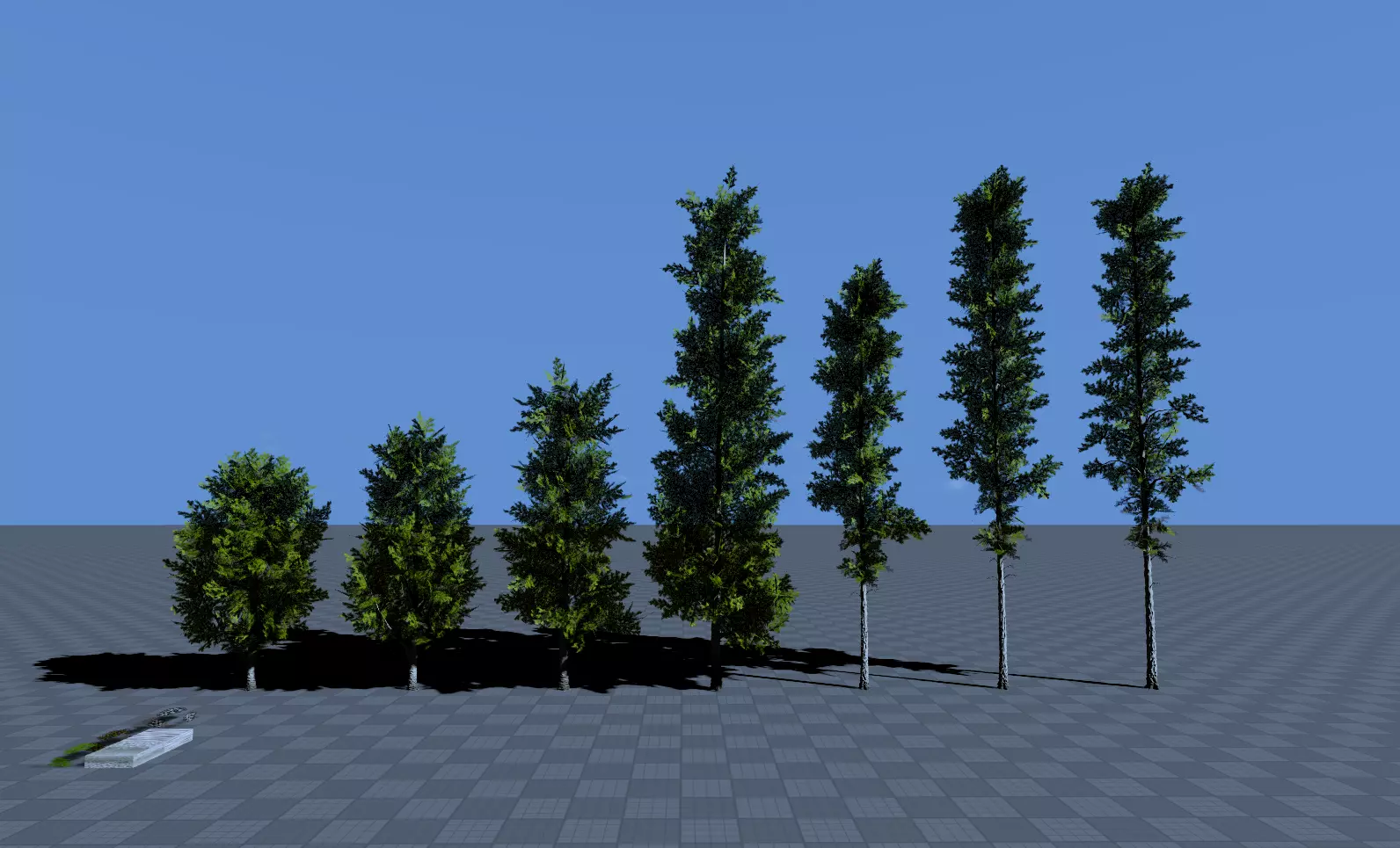 ROBLOX Realistic Birch Tree Forest Pack 01 Low-poly 3D model_4
