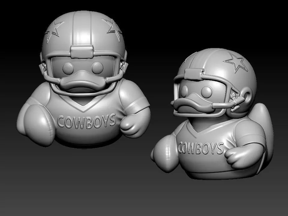 Rubber Duck - Dallas Cowboys - NFL   - 3D print 3D print model_1