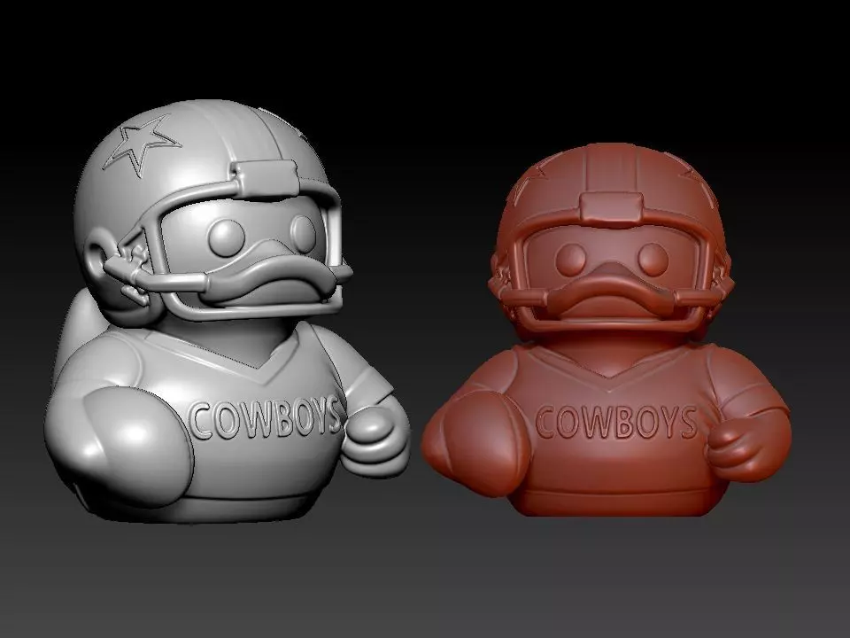 Rubber Duck - Dallas Cowboys - NFL   - 3D print 3D print model_3