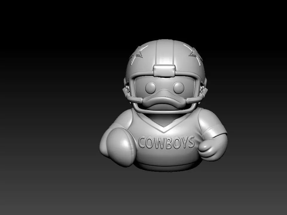 Rubber Duck - Dallas Cowboys - NFL   - 3D print 3D print model_2
