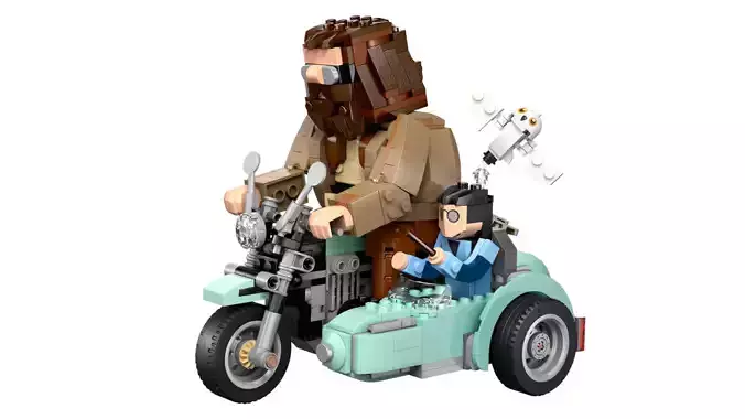 TwindBricks3D - 76443 Hagrid n Harry Motorcycle Ride 3D print model