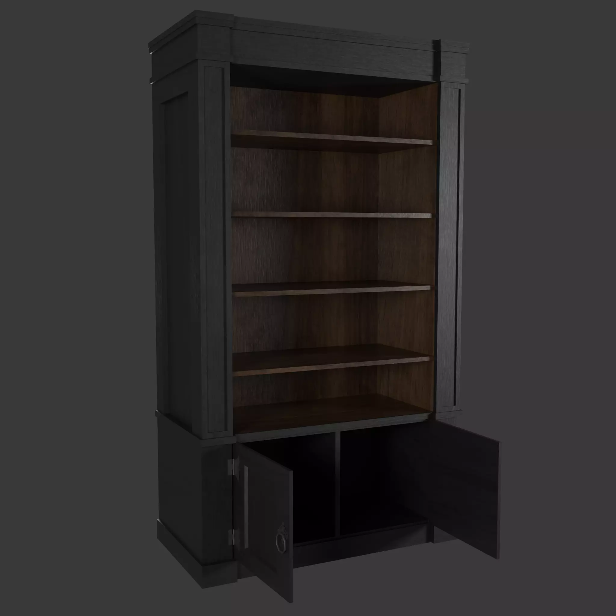 Witch Cauldron And Potion Cabinet Set 3D Model Collection_3