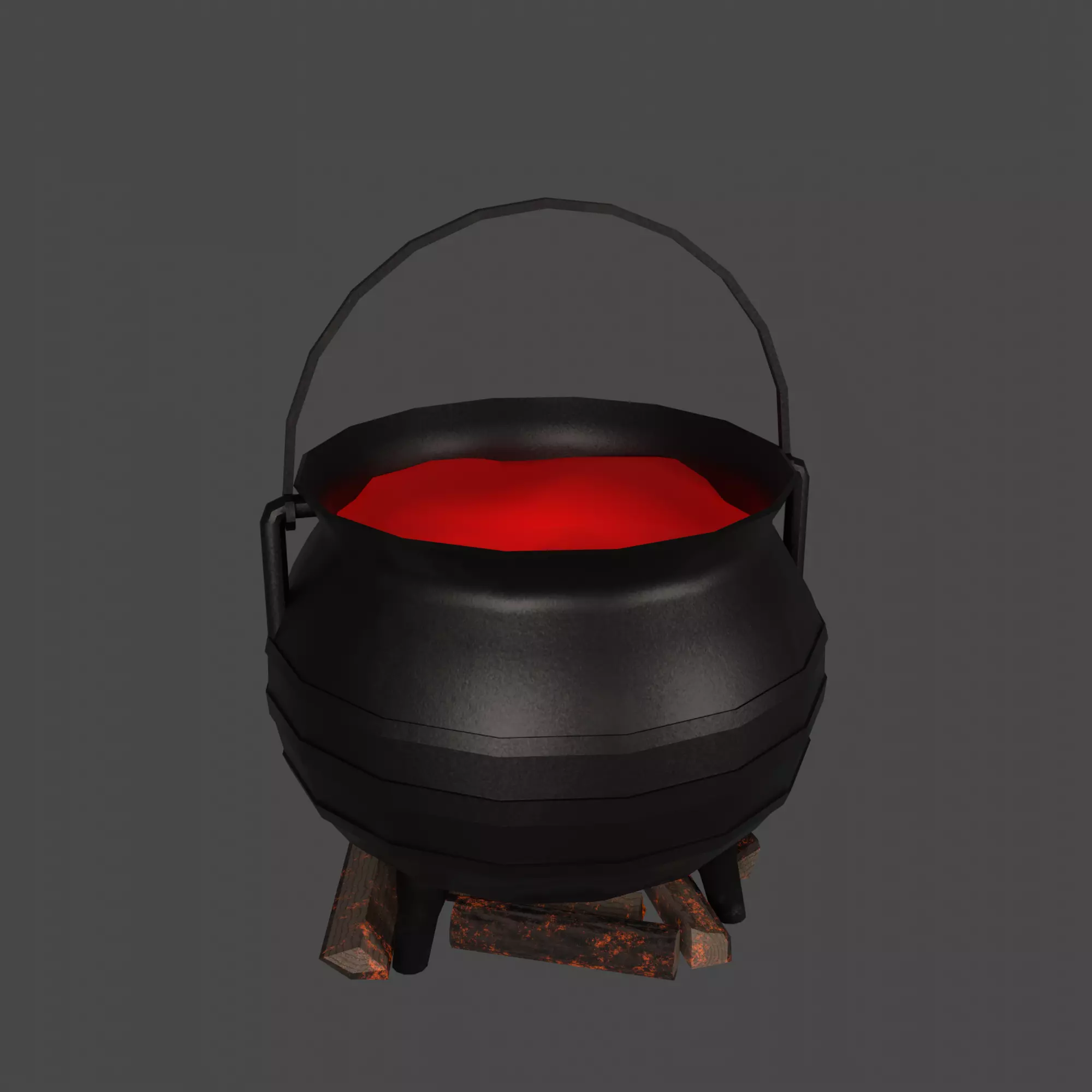 Witch Cauldron And Potion Cabinet Set 3D Model Collection_9