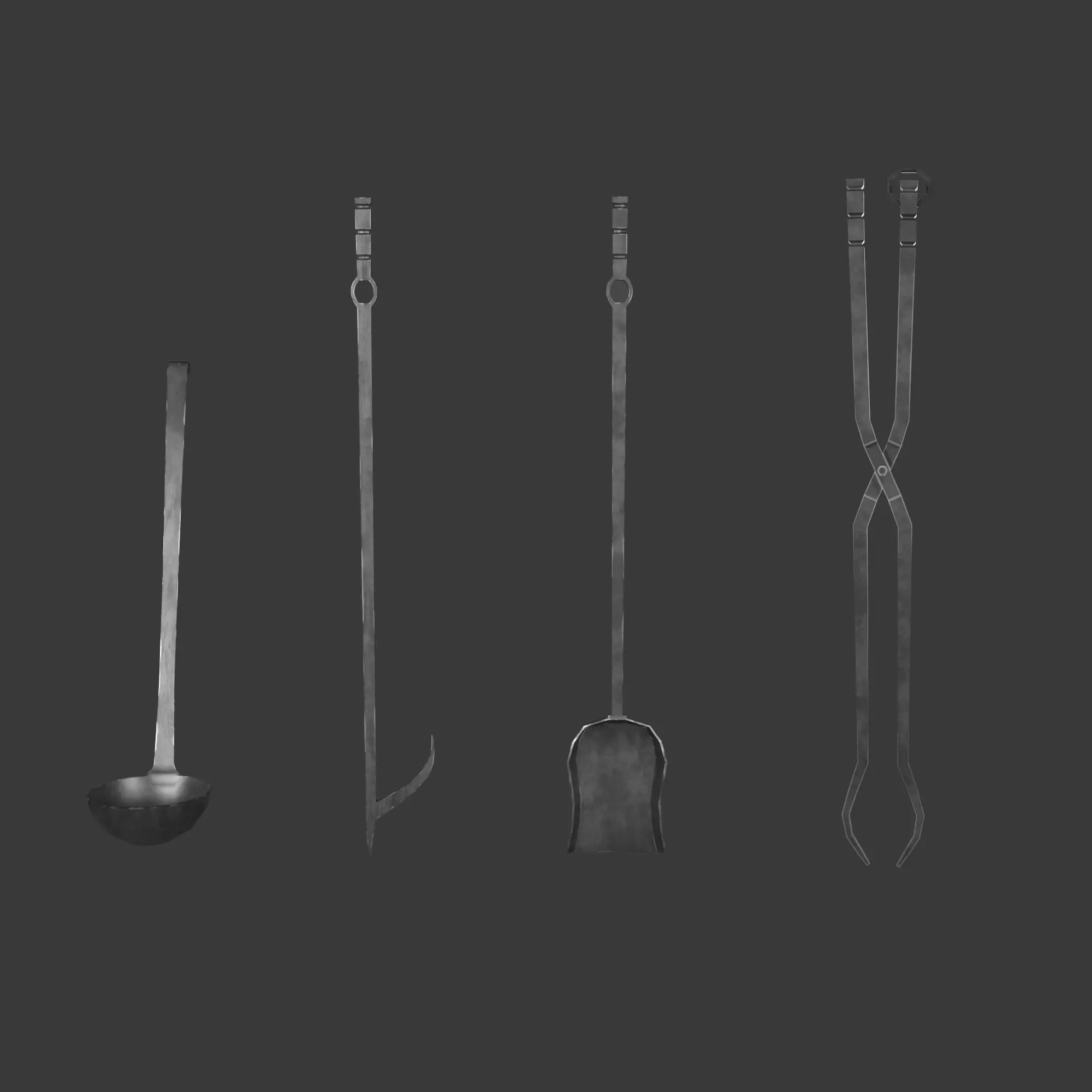 Witch Cauldron And Potion Cabinet Set 3D Model Collection_17