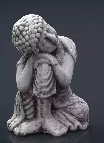 BUDDHA statue Low-poly 3D model