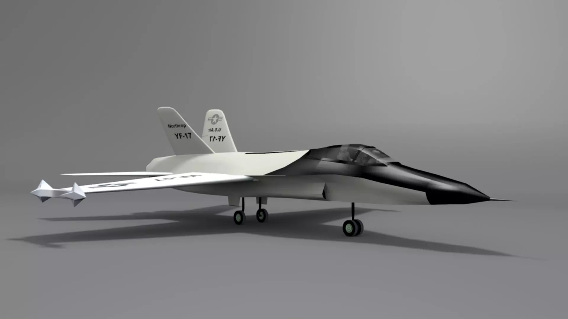 Northrop YF 17 Cobra Low-poly 3D model_14