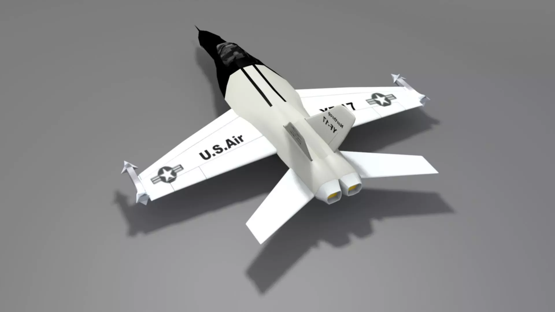 Northrop YF 17 Cobra Low-poly 3D model_7